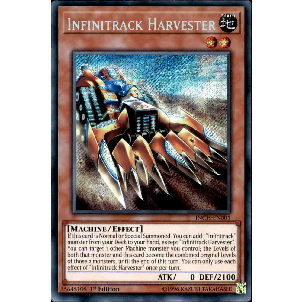 Infinitrack Harvester INCH-EN001 Yu-Gi-Oh! Card from the The Infinity Chasers Set