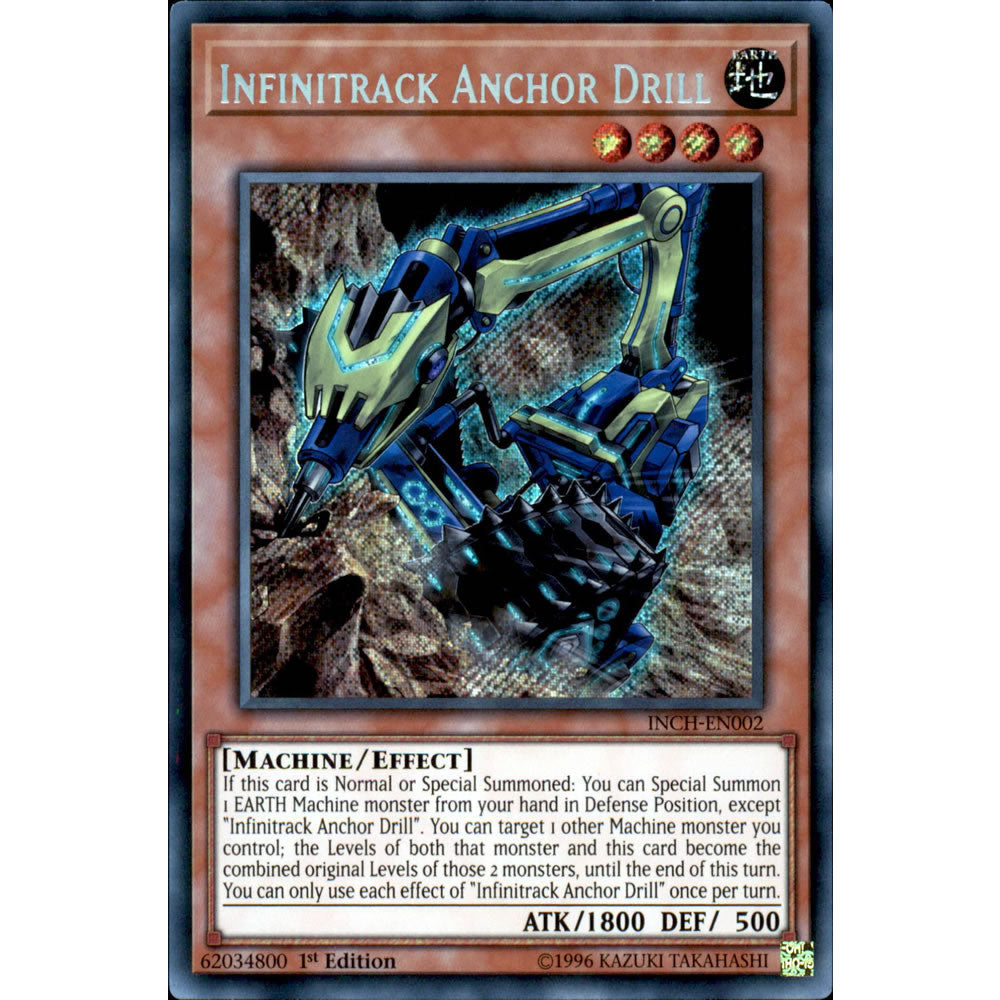Infinitrack Anchor Drill INCH-EN002 Yu-Gi-Oh! Card from the The Infinity Chasers Set