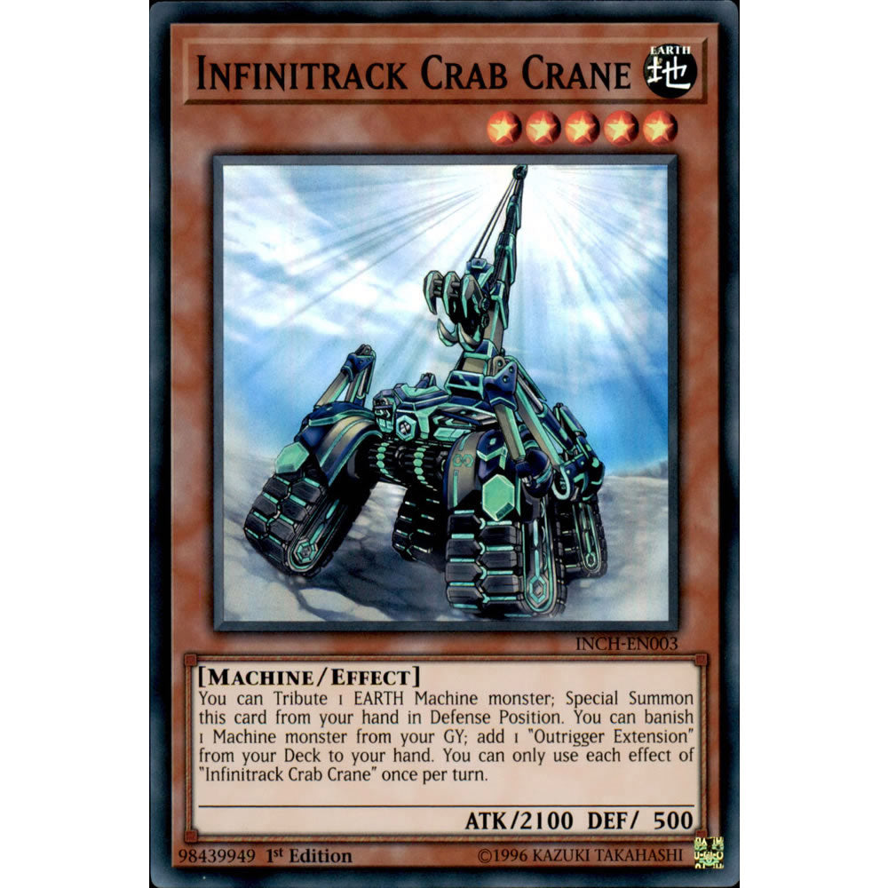 Infinitrack Crab Crane INCH-EN003 Yu-Gi-Oh! Card from the The Infinity Chasers Set