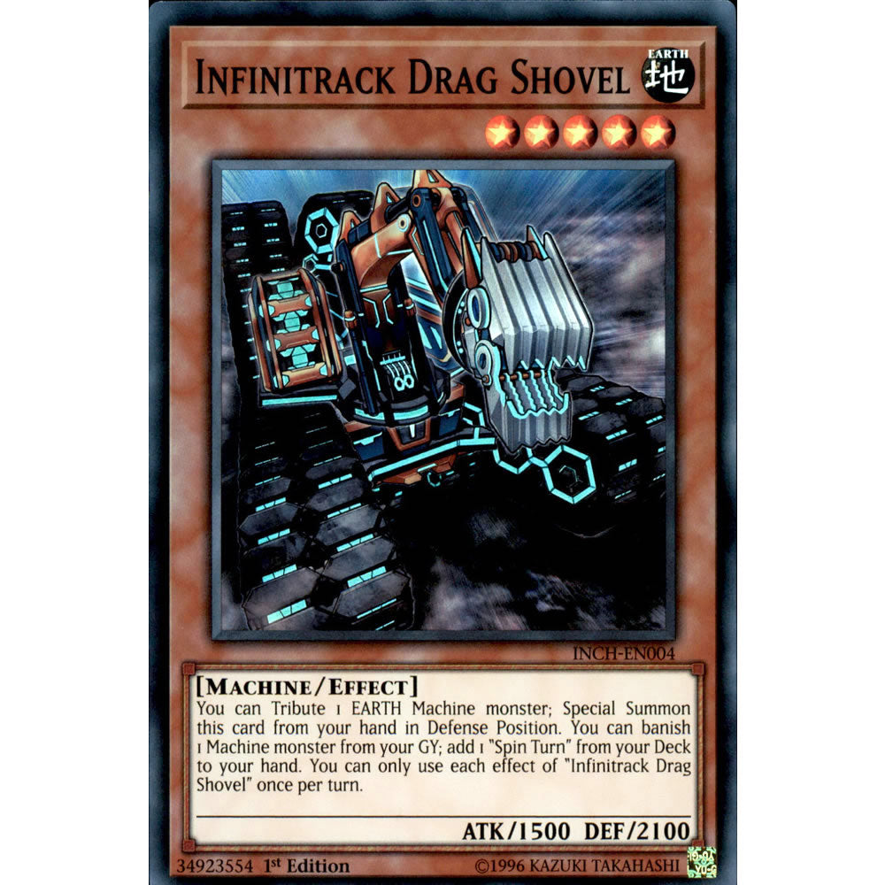 Infinitrack Drag Shovel INCH-EN004 Yu-Gi-Oh! Card from the The Infinity Chasers Set