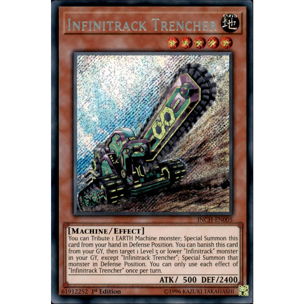 Infinitrack Trencher INCH-EN005 Yu-Gi-Oh! Card from the The Infinity Chasers Set