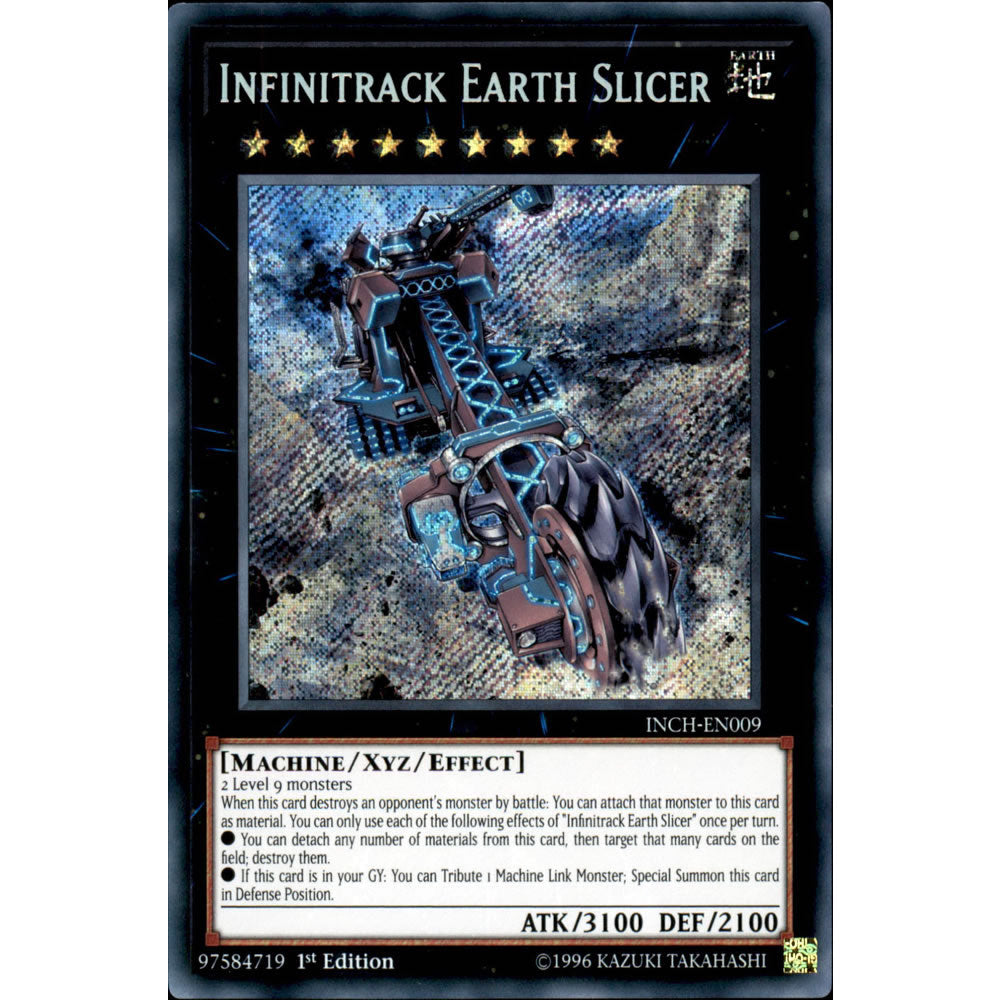 Infinitrack Earth Slicer INCH-EN009 Yu-Gi-Oh! Card from the The Infinity Chasers Set