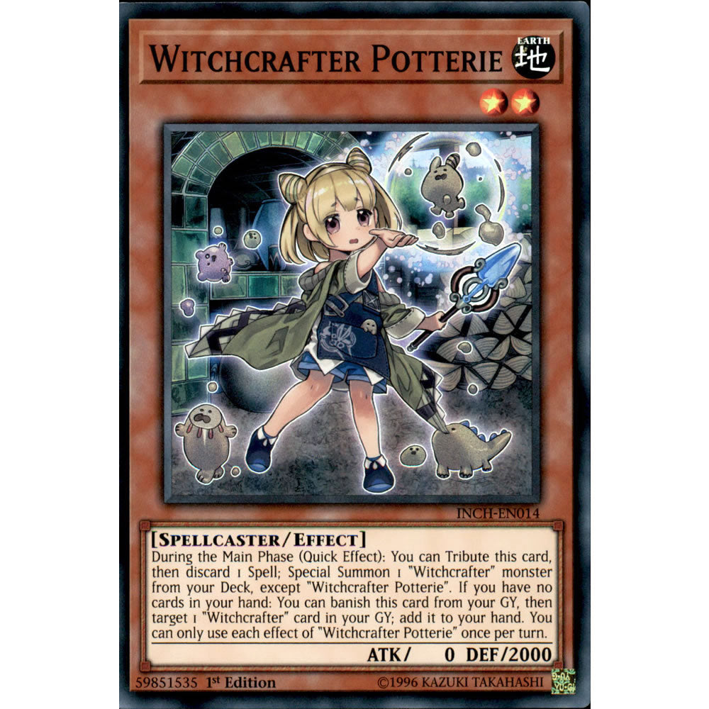 Witchcrafter Potterie INCH-EN014 Yu-Gi-Oh! Card from the The Infinity Chasers Set