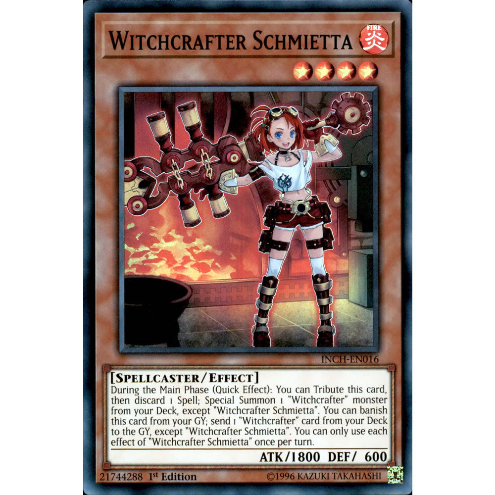 Witchcrafter Schmietta INCH-EN016 Yu-Gi-Oh! Card from the The Infinity Chasers Set