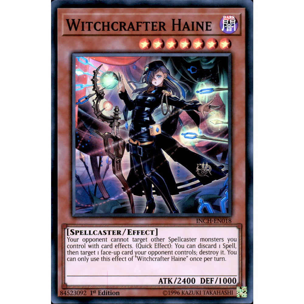 Witchcrafter Haine INCH-EN018 Yu-Gi-Oh! Card from the The Infinity Chasers Set