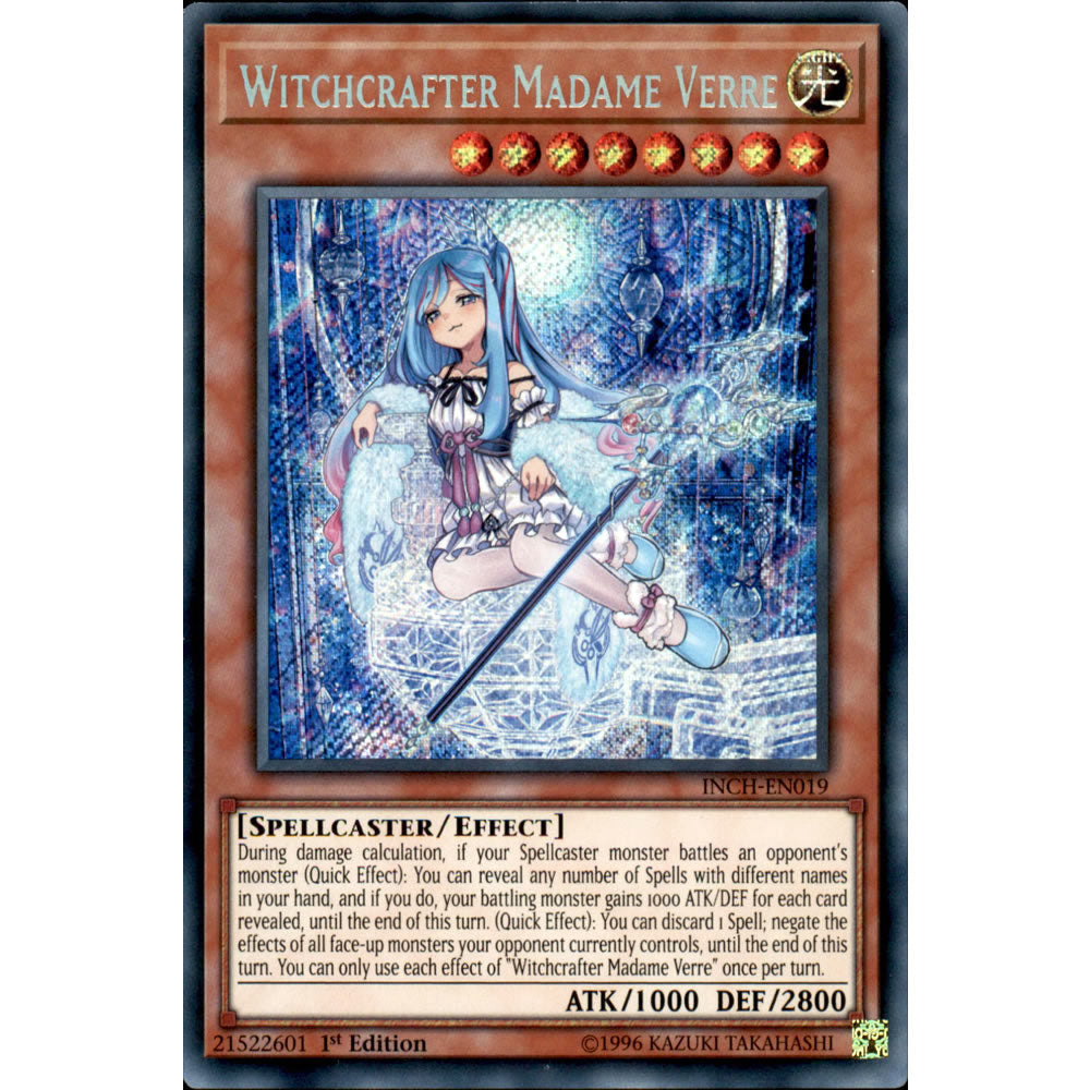 Witchcrafter Madame Verre INCH-EN019 Yu-Gi-Oh! Card from the The Infinity Chasers Set