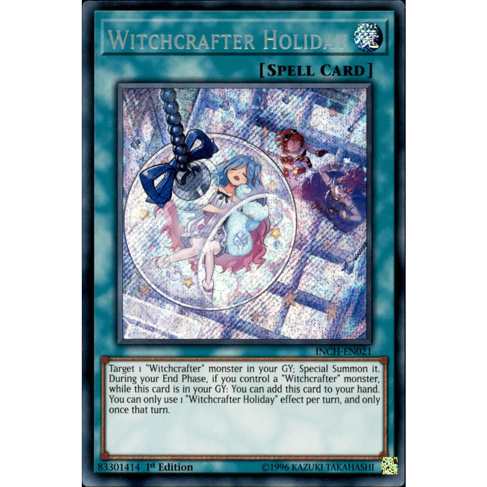 Witchcrafter Holiday INCH-EN021 Yu-Gi-Oh! Card from the The Infinity Chasers Set