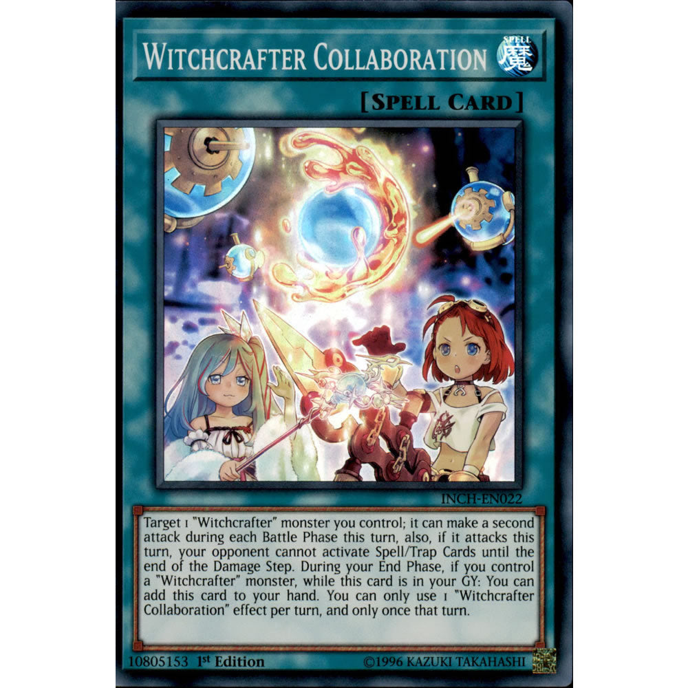 Witchcrafter Collaboration INCH-EN022 Yu-Gi-Oh! Card from the The Infinity Chasers Set