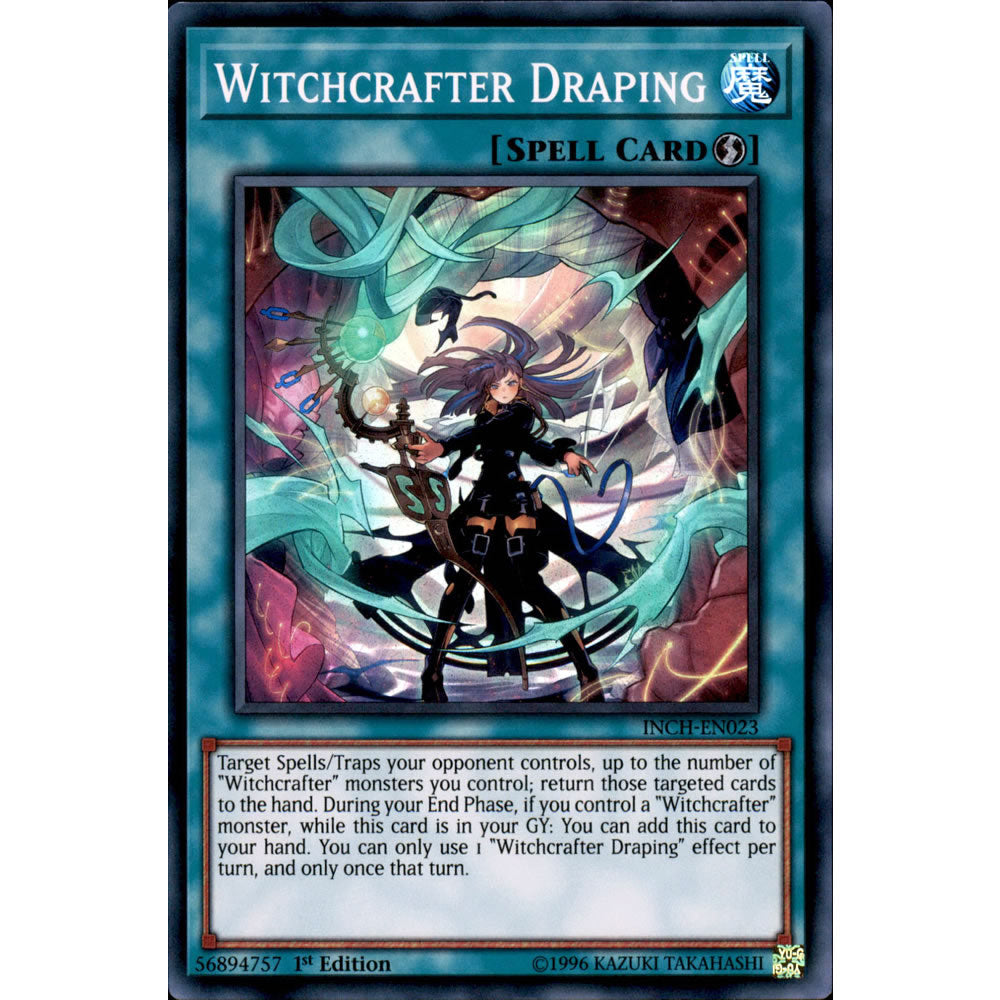 Witchcrafter Draping INCH-EN023 Yu-Gi-Oh! Card from the The Infinity Chasers Set