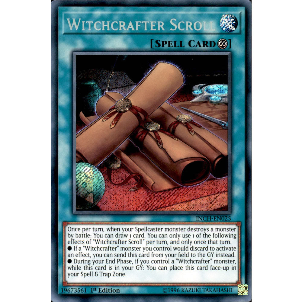 Witchcrafter Scroll INCH-EN025 Yu-Gi-Oh! Card from the The Infinity Chasers Set