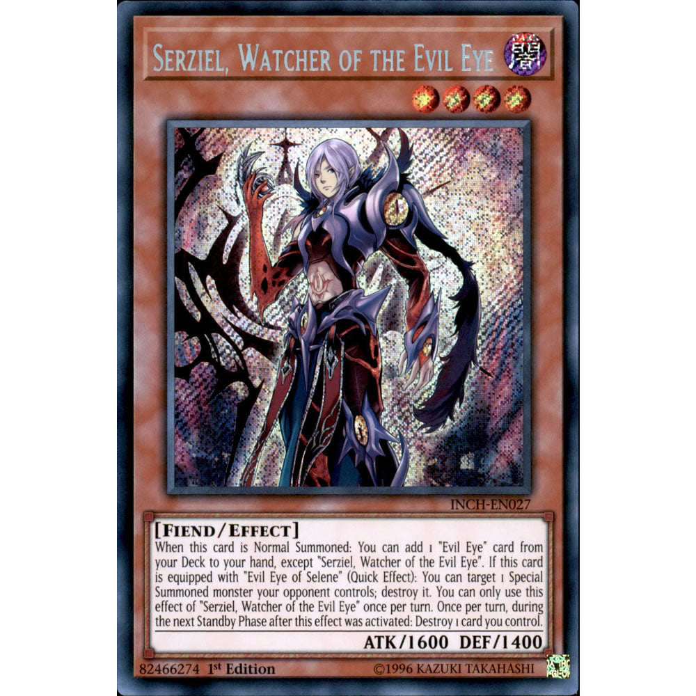 Serziel, Watcher of the Evil Eye INCH-EN027 Yu-Gi-Oh! Card from the The Infinity Chasers Set