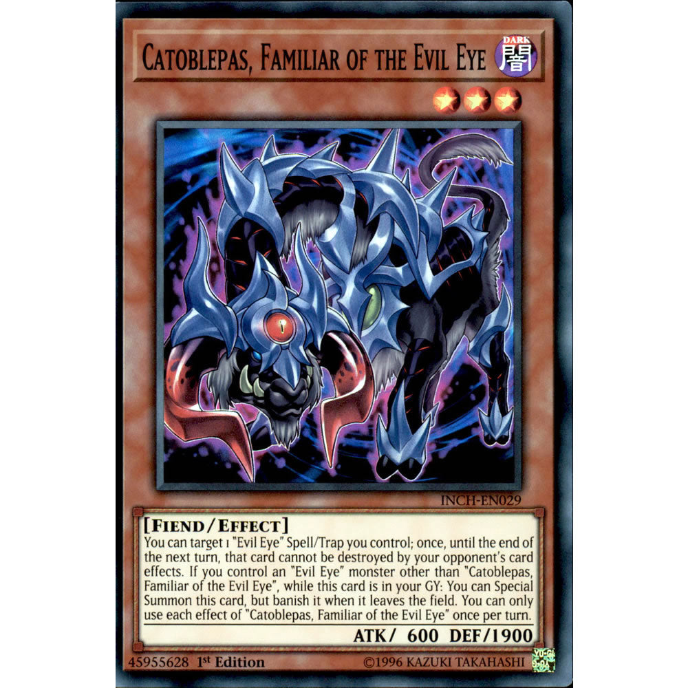 Catoblepas, Familiar of the Evil Eye INCH-EN029 Yu-Gi-Oh! Card from the The Infinity Chasers Set