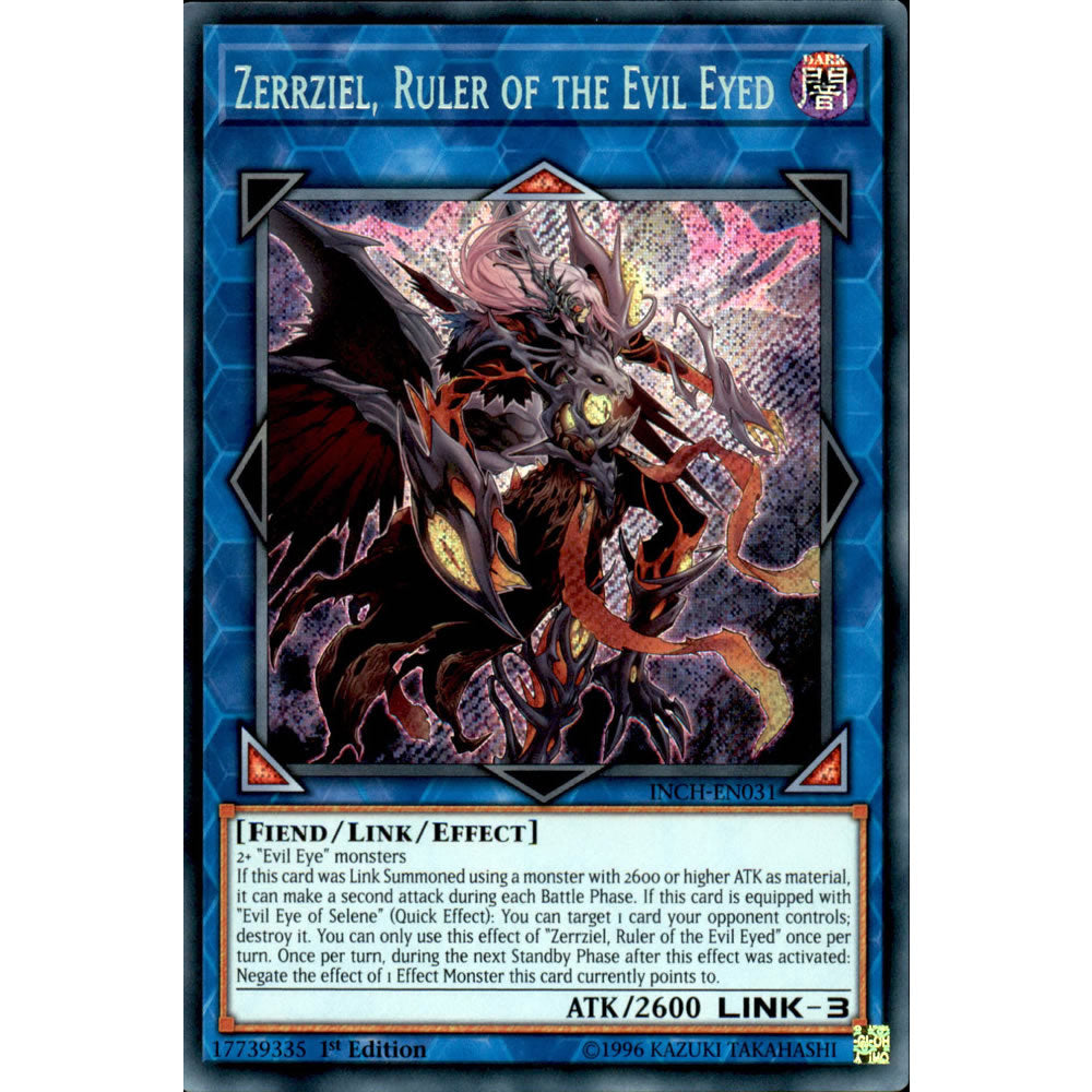 Zerrziel, Ruler of the Evil Eyed INCH-EN031 Yu-Gi-Oh! Card from the The Infinity Chasers Set