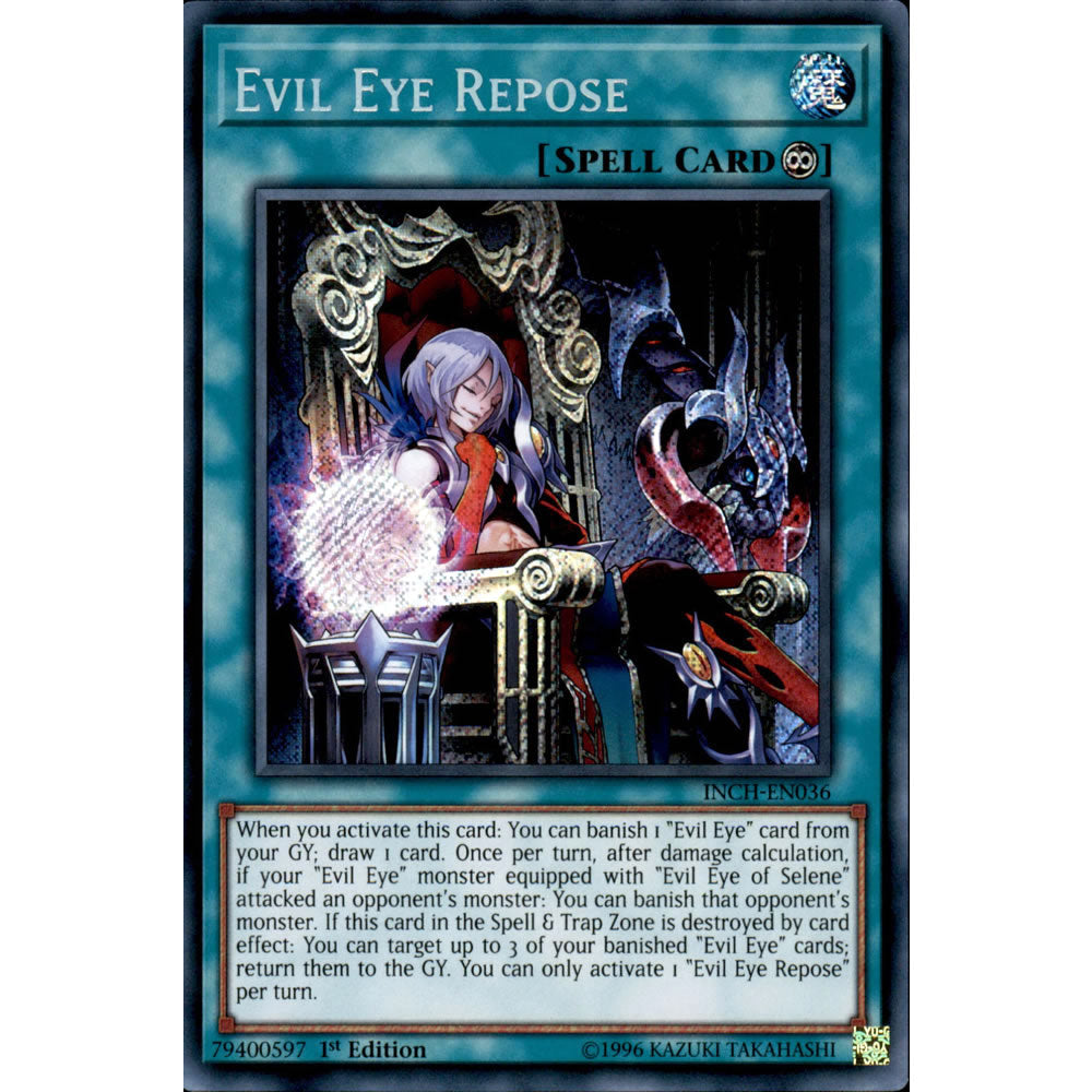 Evil Eye Repose INCH-EN036 Yu-Gi-Oh! Card from the The Infinity Chasers Set