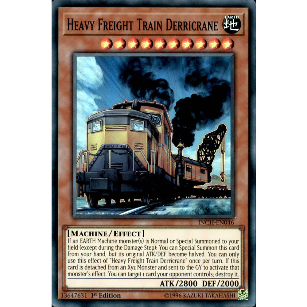 Heavy Freight Train Derricrane INCH-EN046 Yu-Gi-Oh! Card from the The Infinity Chasers Set
