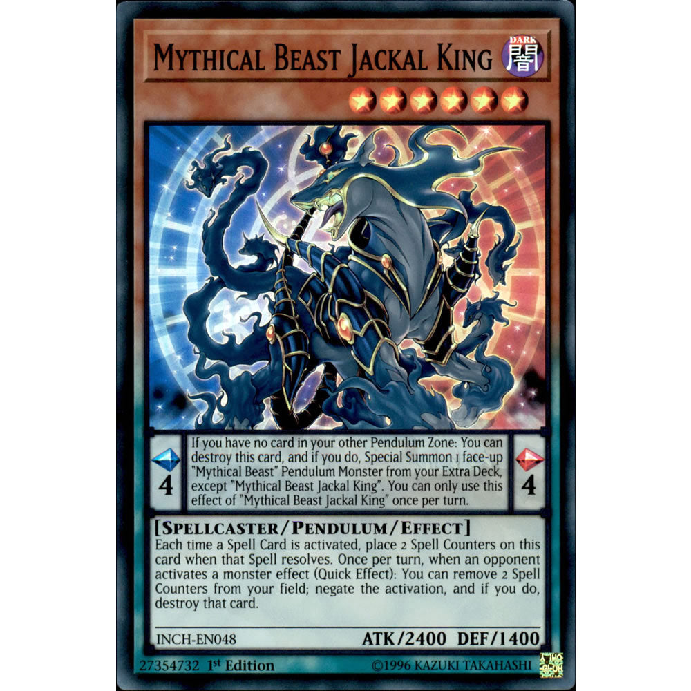 Mythical Beast Jackal King INCH-EN048 Yu-Gi-Oh! Card from the The Infinity Chasers Set