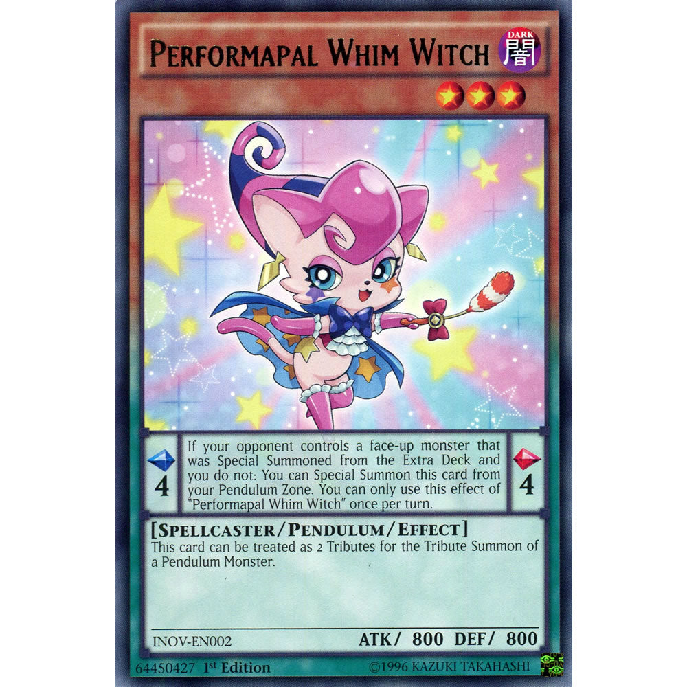 Performapal Whim Witch INOV-EN002 Yu-Gi-Oh! Card from the Invasion: Vengeance Set