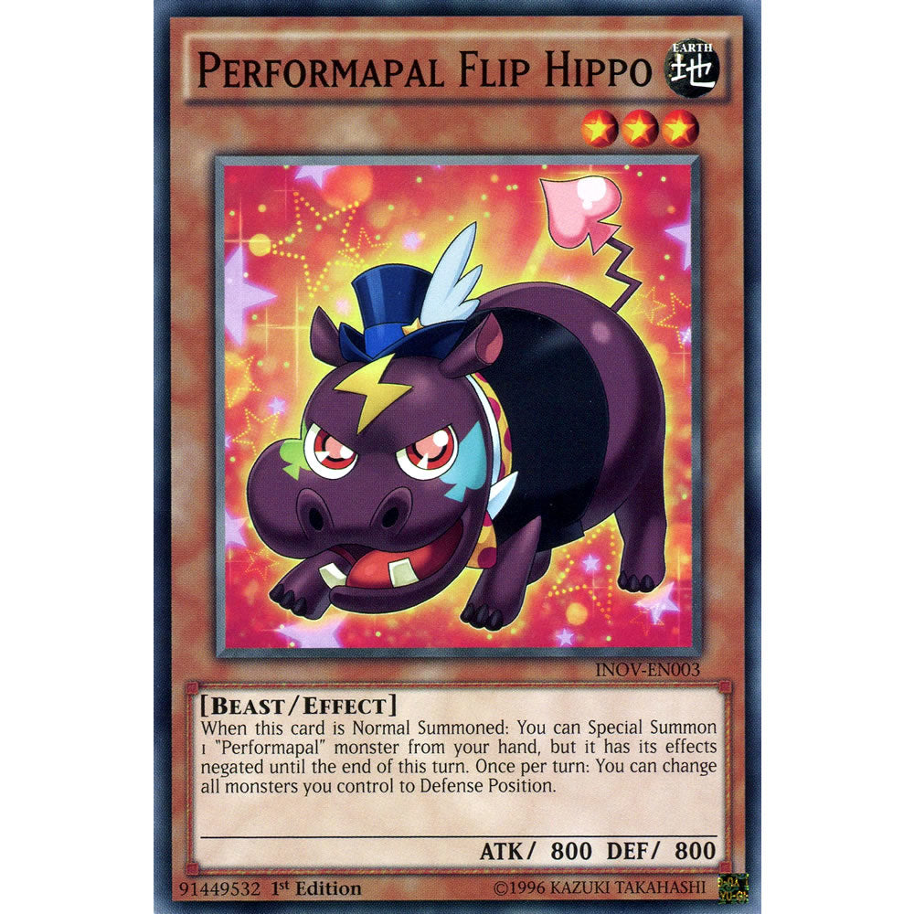 Performapal Flip Hippo INOV-EN003 Yu-Gi-Oh! Card from the Invasion: Vengeance Set