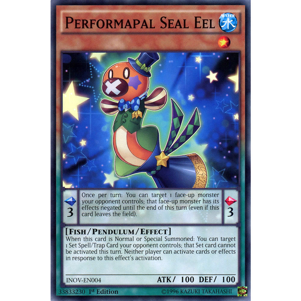 Performapal Seal Eel INOV-EN004 Yu-Gi-Oh! Card from the Invasion: Vengeance Set