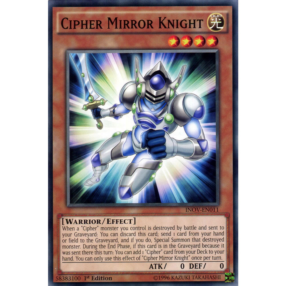 Cipher Mirror Knight INOV-EN011 Yu-Gi-Oh! Card from the Invasion: Vengeance Set