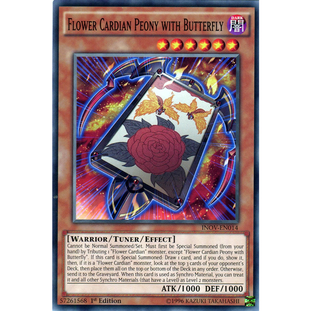 Flowerian Peony with Butterfly INOV-EN014 Yu-Gi-Oh! Card from the Invasion: Vengeance Set