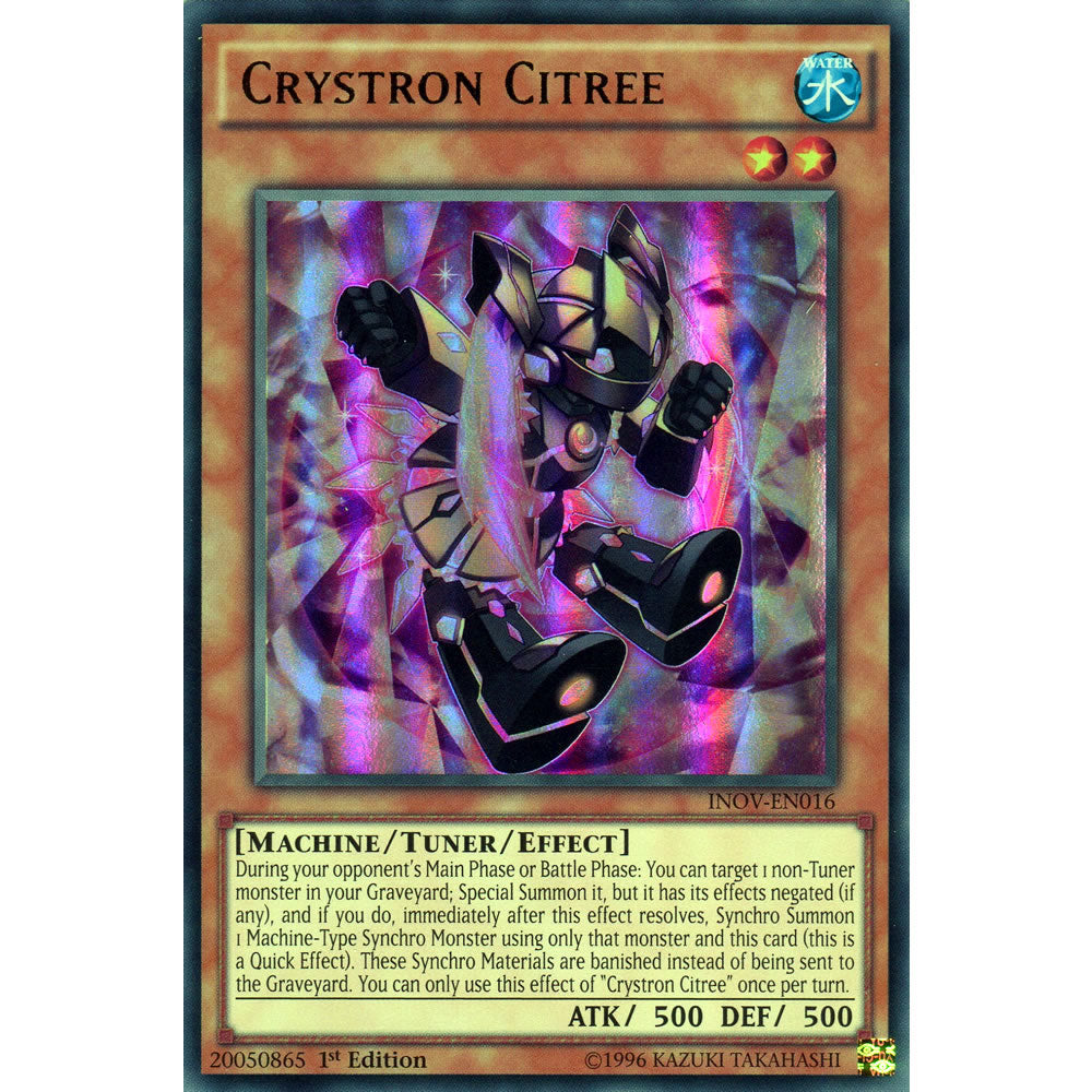 Crystron Citree INOV-EN016 Yu-Gi-Oh! Card from the Invasion: Vengeance Set