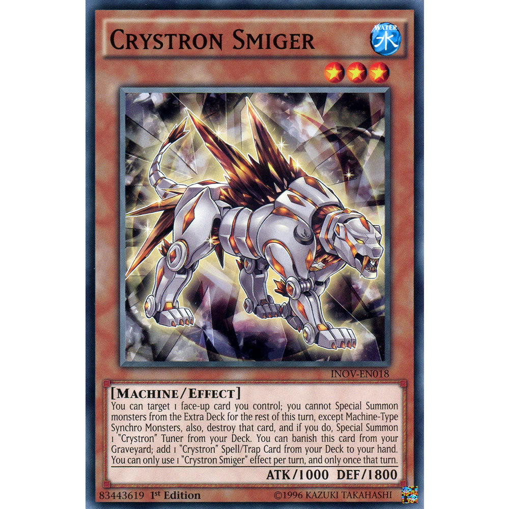 Crystron Smiger INOV-EN018 Yu-Gi-Oh! Card from the Invasion: Vengeance Set