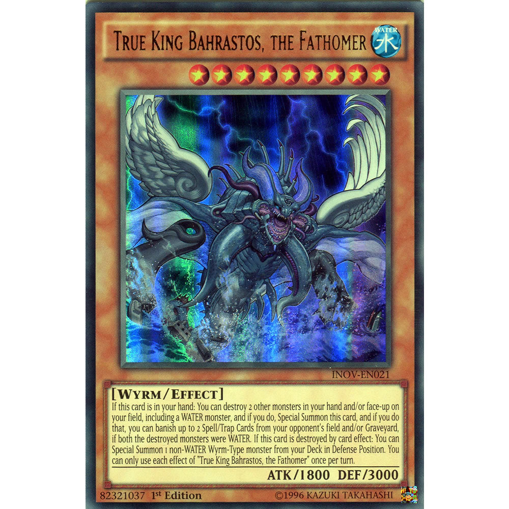 True King Bahrastos, the Fathomer INOV-EN021 Yu-Gi-Oh! Card from the Invasion: Vengeance Set