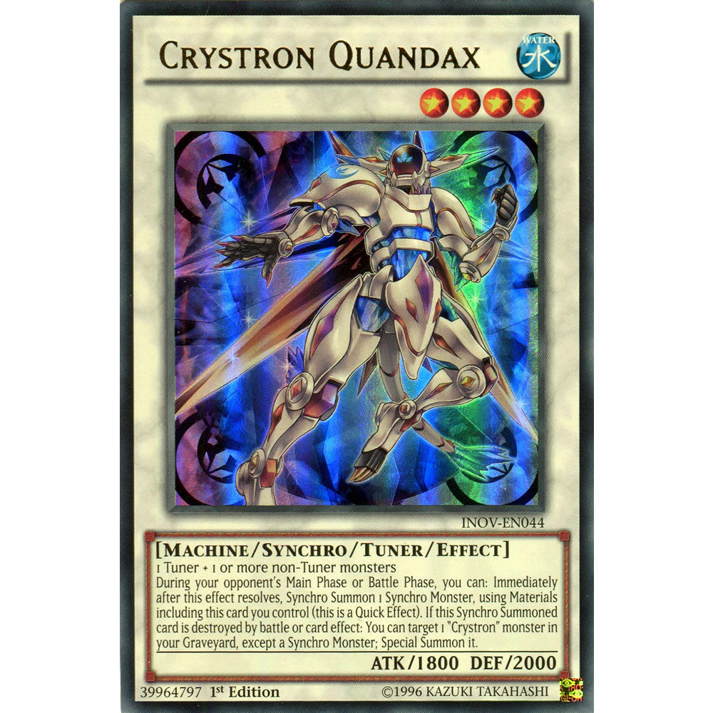 Crystron Quandax INOV-EN044 Yu-Gi-Oh! Card from the Invasion: Vengeance Set