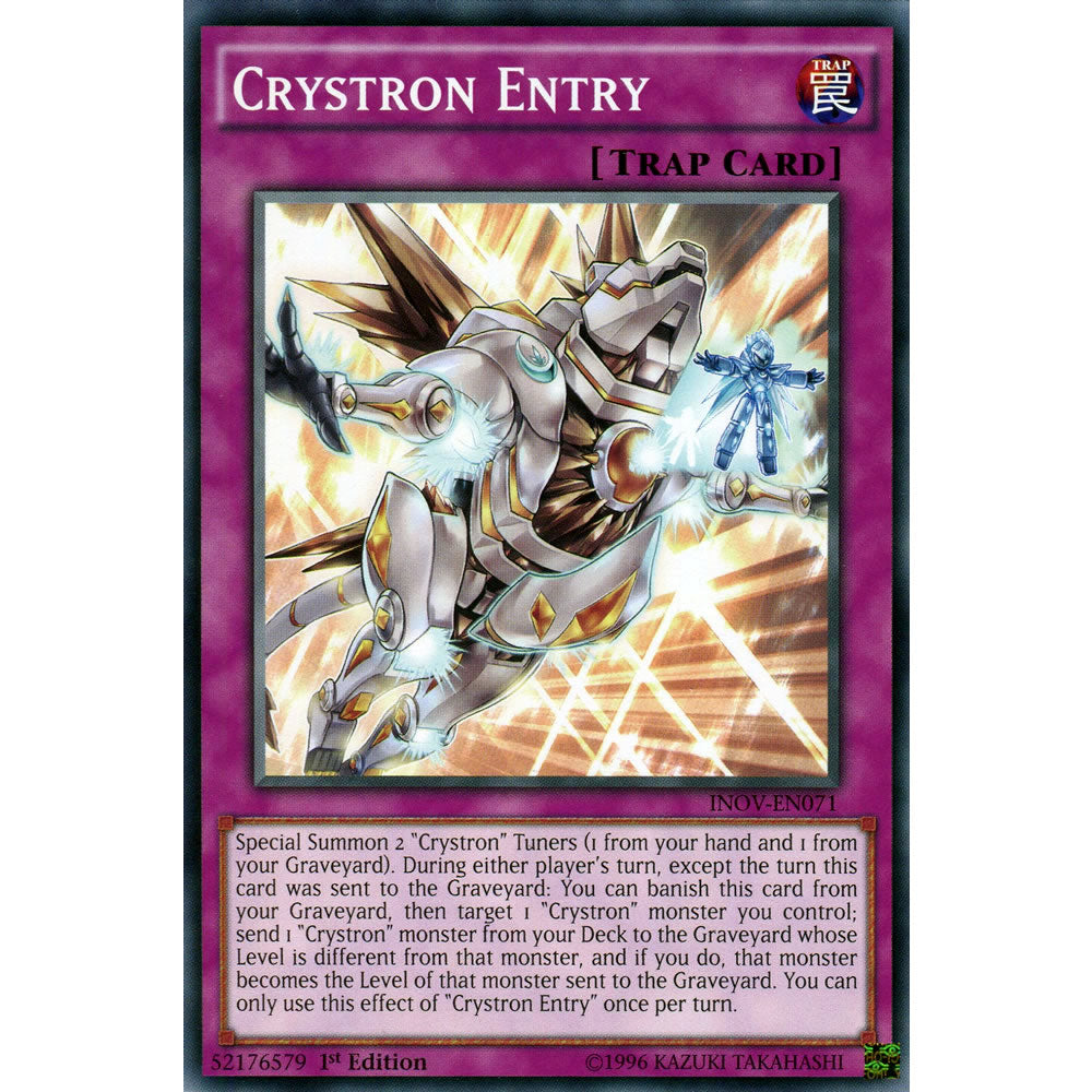 Crystron Entry INOV-EN071 Yu-Gi-Oh! Card from the Invasion: Vengeance Set