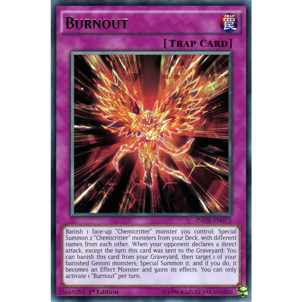 Burnout INOV-EN073 Yu-Gi-Oh! Card from the Invasion: Vengeance Set