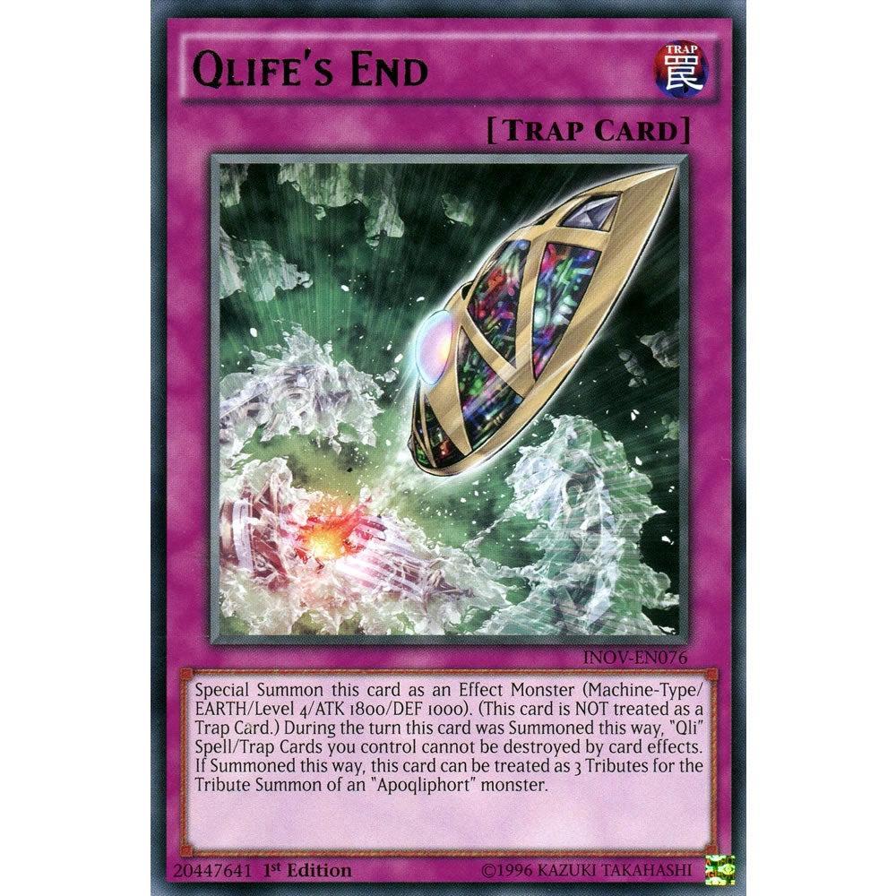 Qlife's End INOV-EN076 Yu-Gi-Oh! Card from the Invasion: Vengeance Set