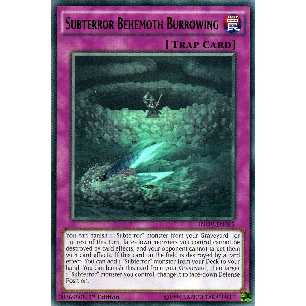 Subterror Behemoth Burrowing INOV-EN085 Yu-Gi-Oh! Card from the Invasion: Vengeance Set