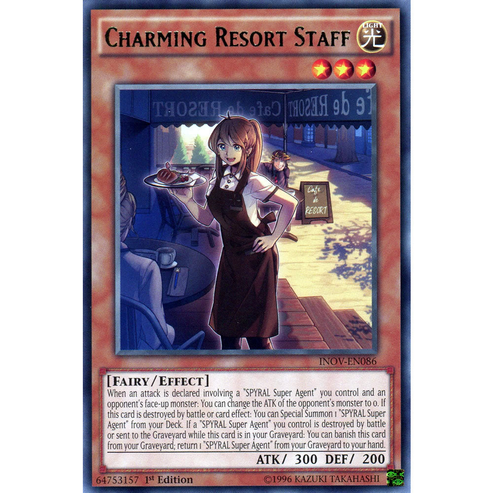 Charming Resort Staff INOV-EN086 Yu-Gi-Oh! Card from the Invasion: Vengeance Set