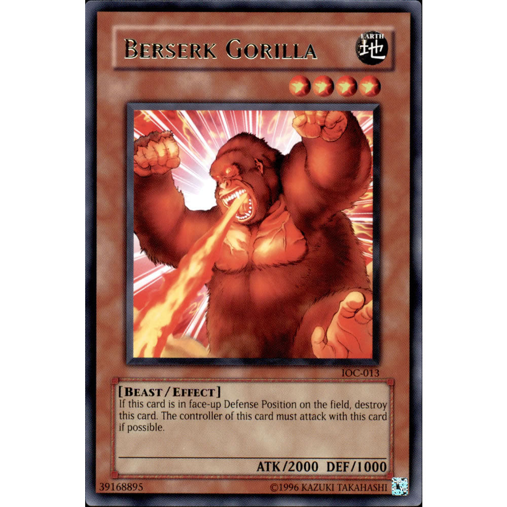 Berserk Gorilla IOC-013 Yu-Gi-Oh! Card from the Invasion of Chaos Set