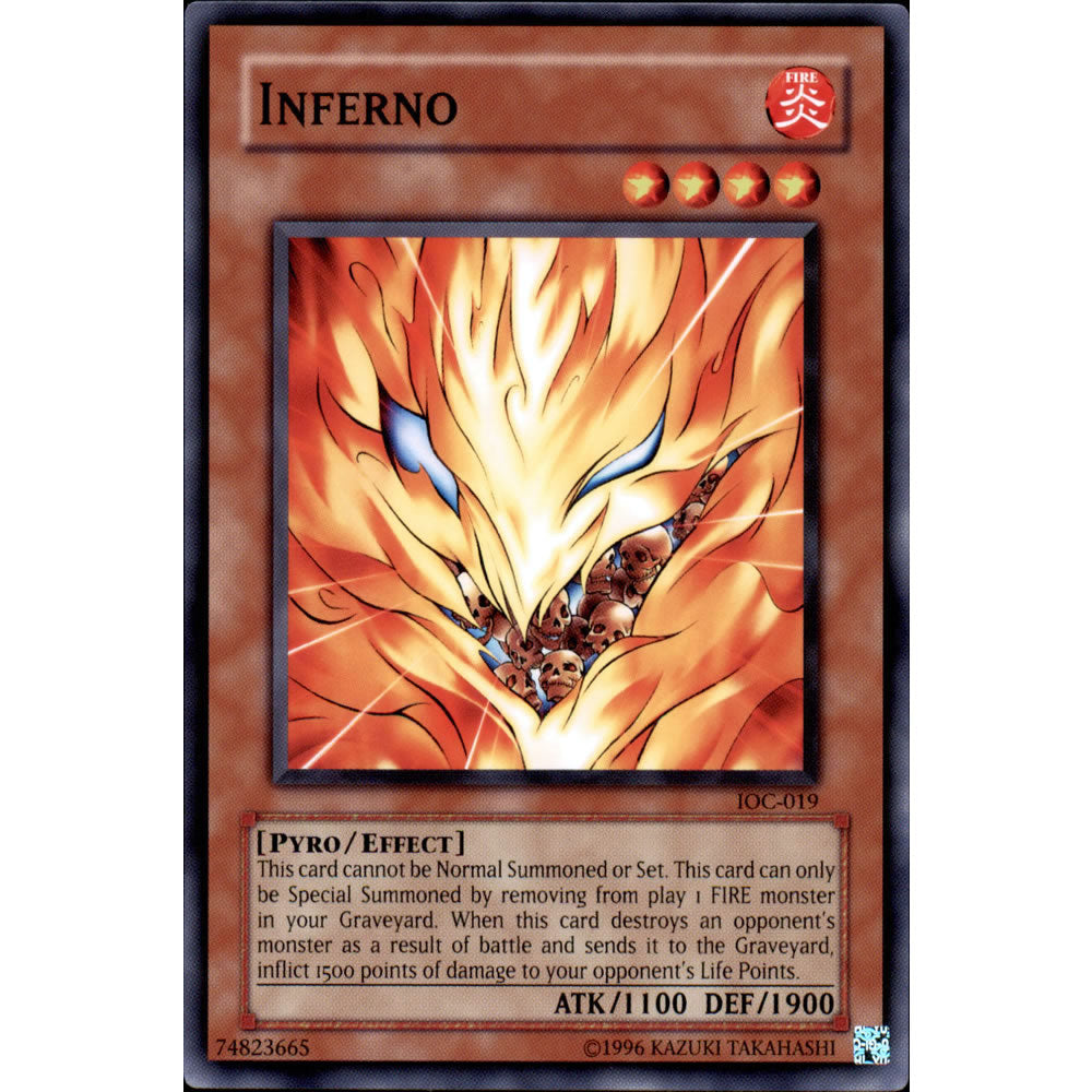 Inferno IOC-019 Yu-Gi-Oh! Card from the Invasion of Chaos Set