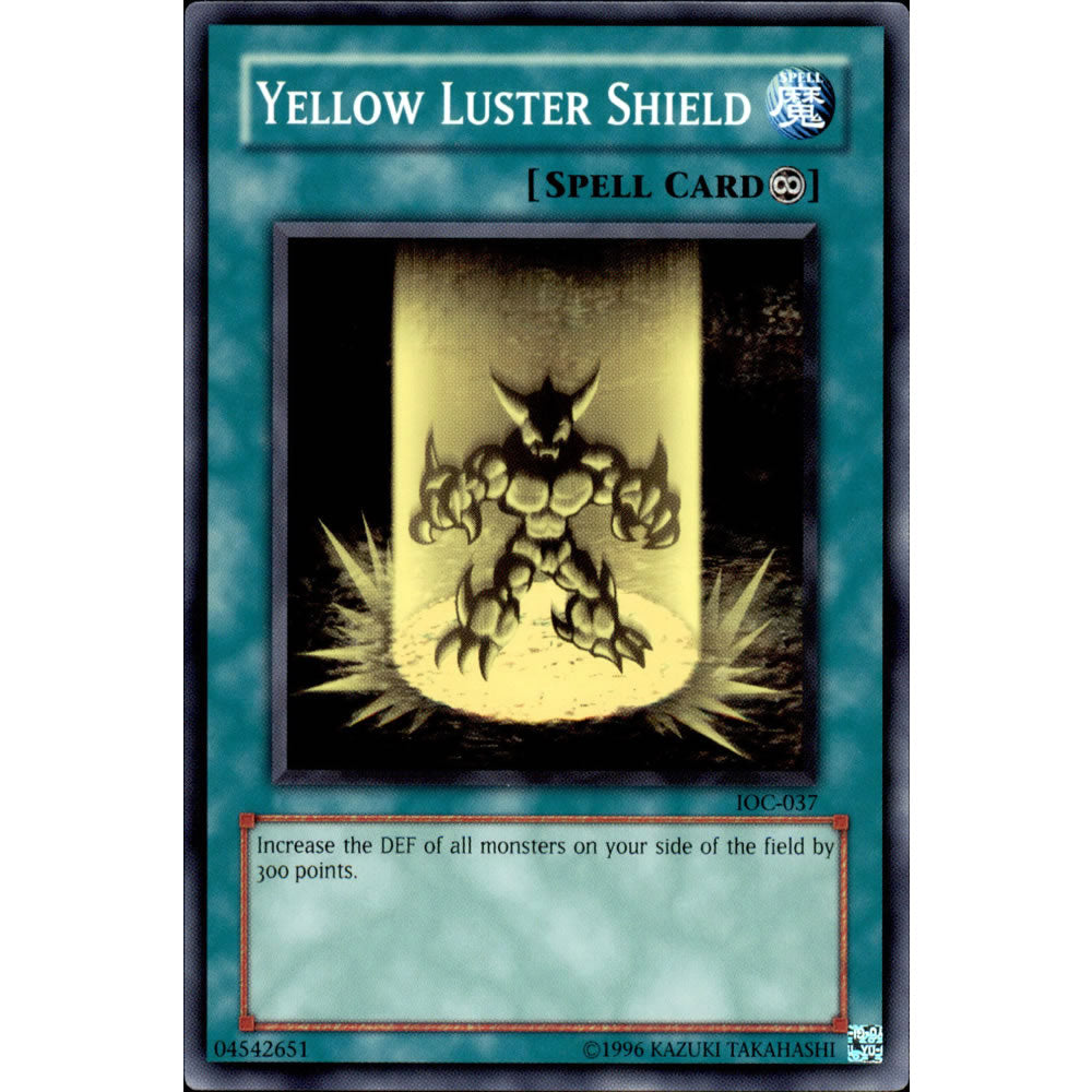 Yellow Luster Shield IOC-037 Yu-Gi-Oh! Card from the Invasion of Chaos Set