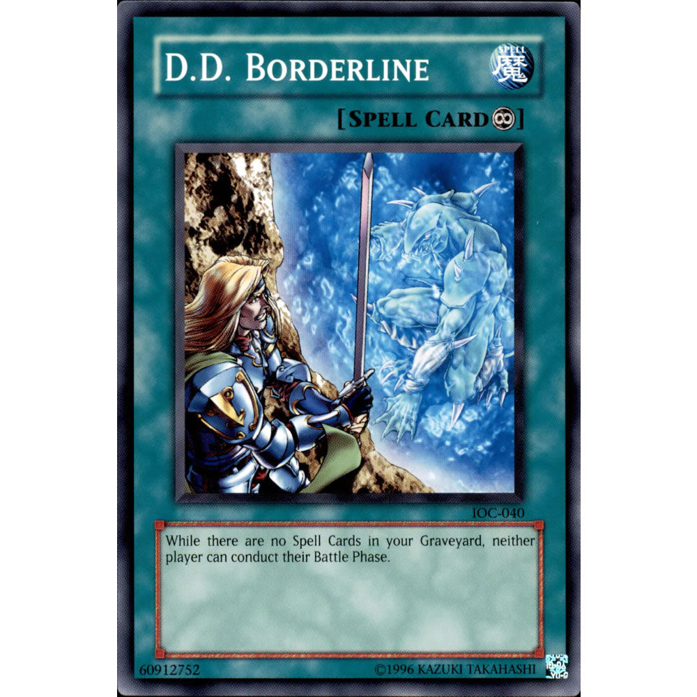 D. D. Borderline IOC-040 Yu-Gi-Oh! Card from the Invasion of Chaos Set