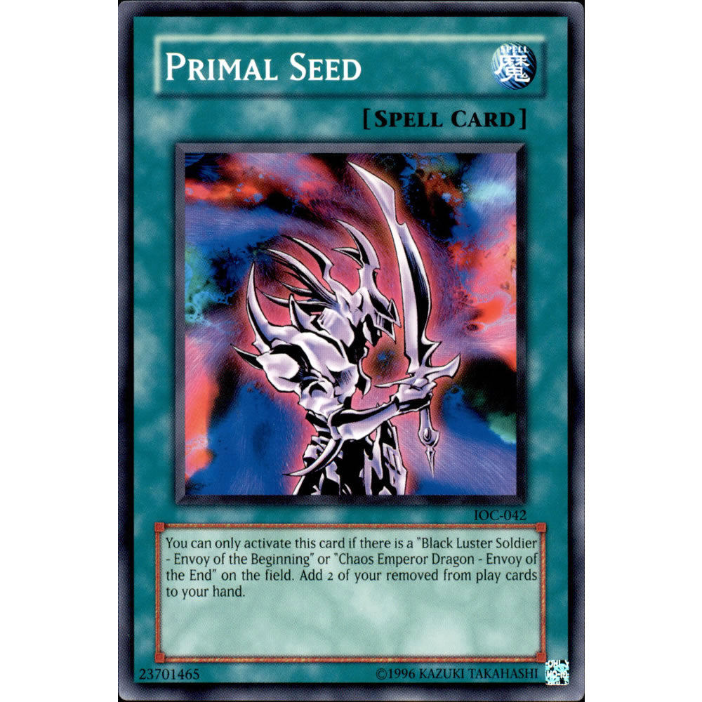 Primal Seed IOC-042 Yu-Gi-Oh! Card from the Invasion of Chaos Set