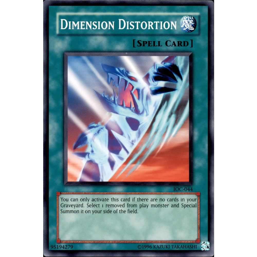 Dimension Distortion IOC-044 Yu-Gi-Oh! Card from the Invasion of Chaos Set