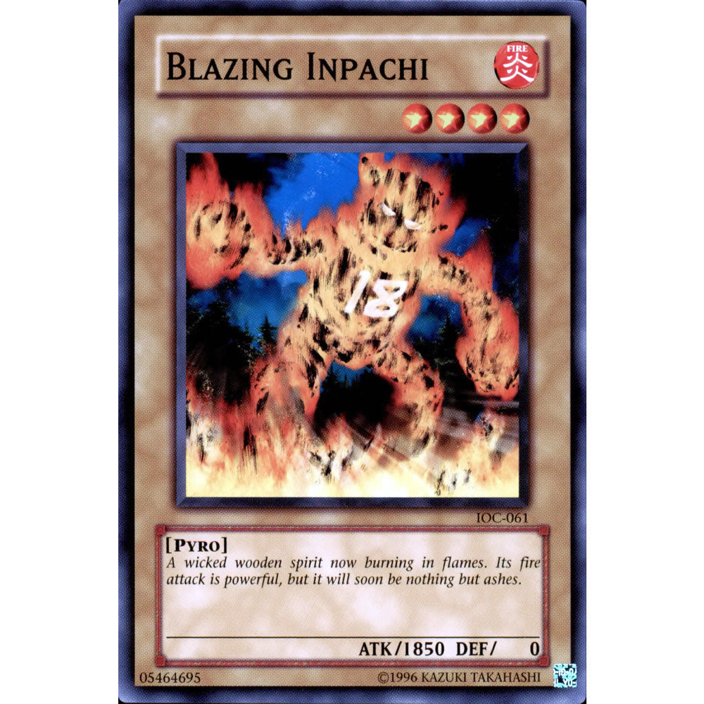 Blazing Inpachi IOC-061 Yu-Gi-Oh! Card from the Invasion of Chaos Set
