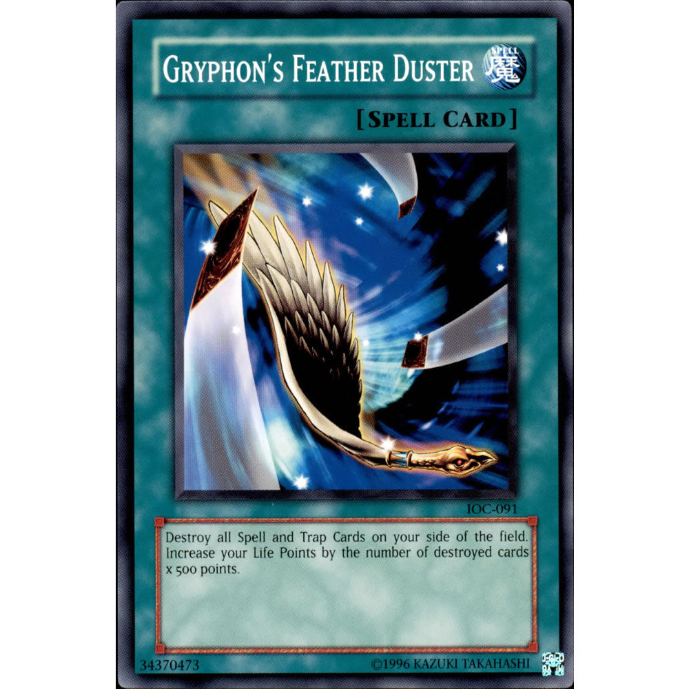 Gryphon's Feather Duster IOC-091 Yu-Gi-Oh! Card from the Invasion of Chaos Set