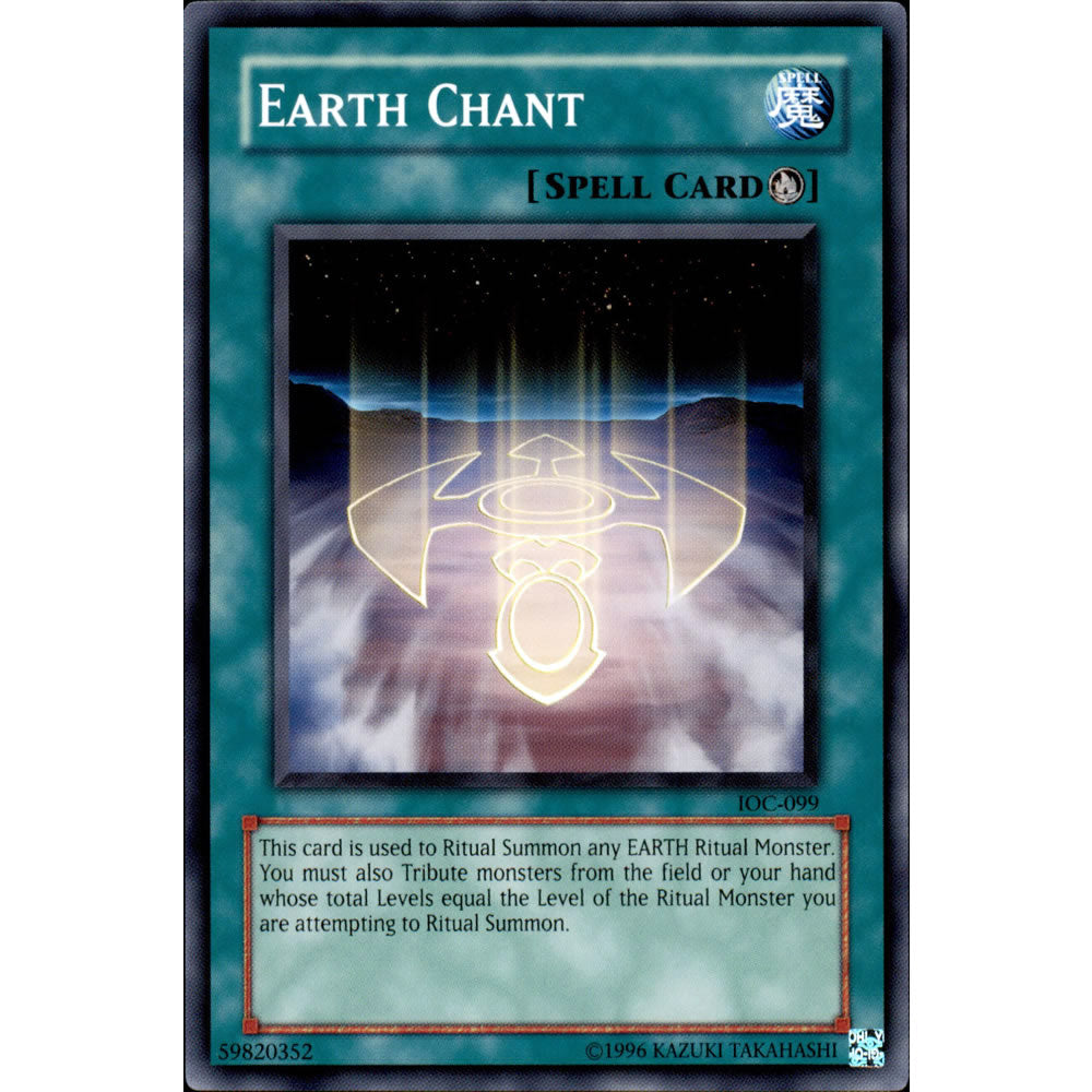 Earth Chant IOC-099 Yu-Gi-Oh! Card from the Invasion of Chaos Set