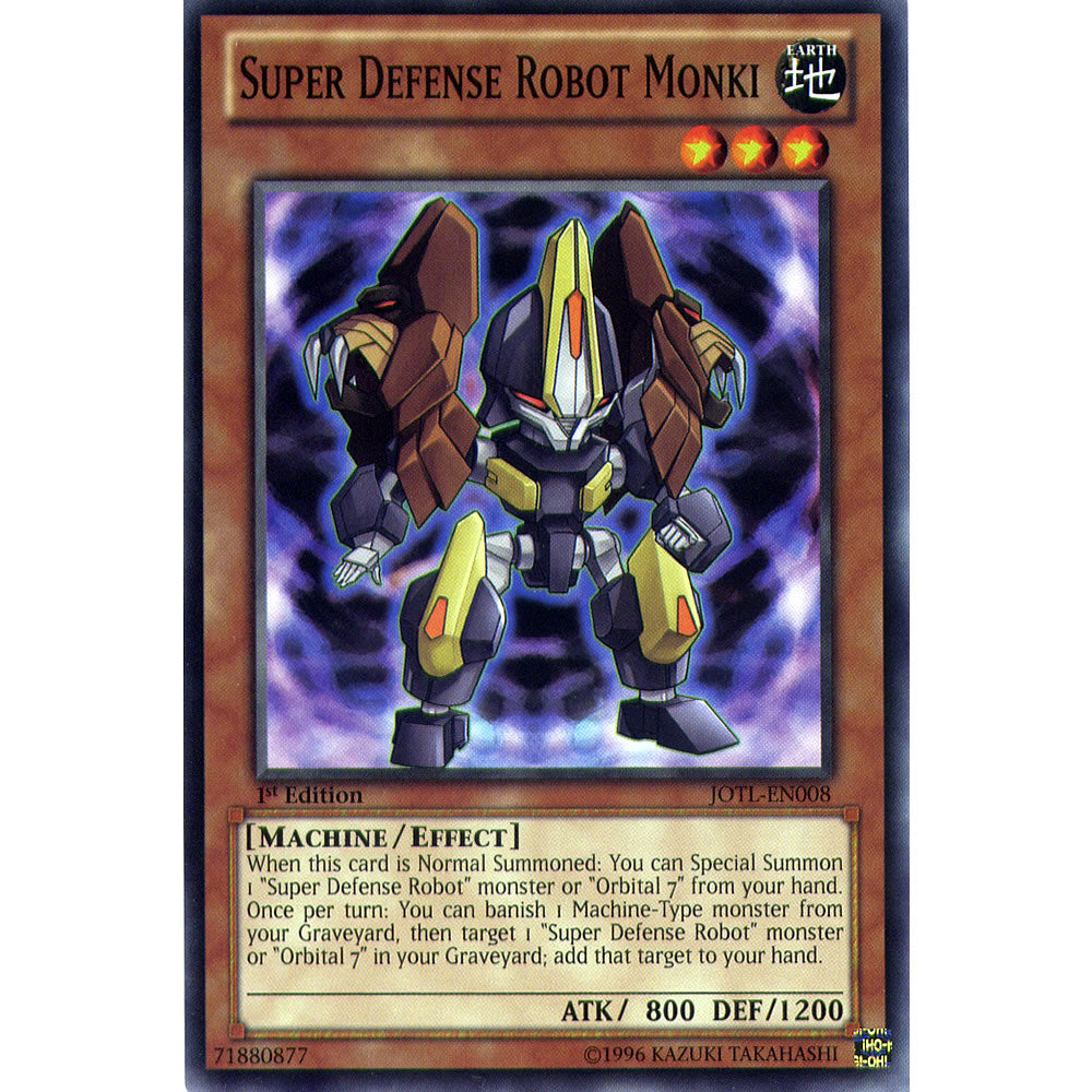 Super Defense Robot Monki JOTL-EN008 Yu-Gi-Oh! Card from the Judgment of the Light Set
