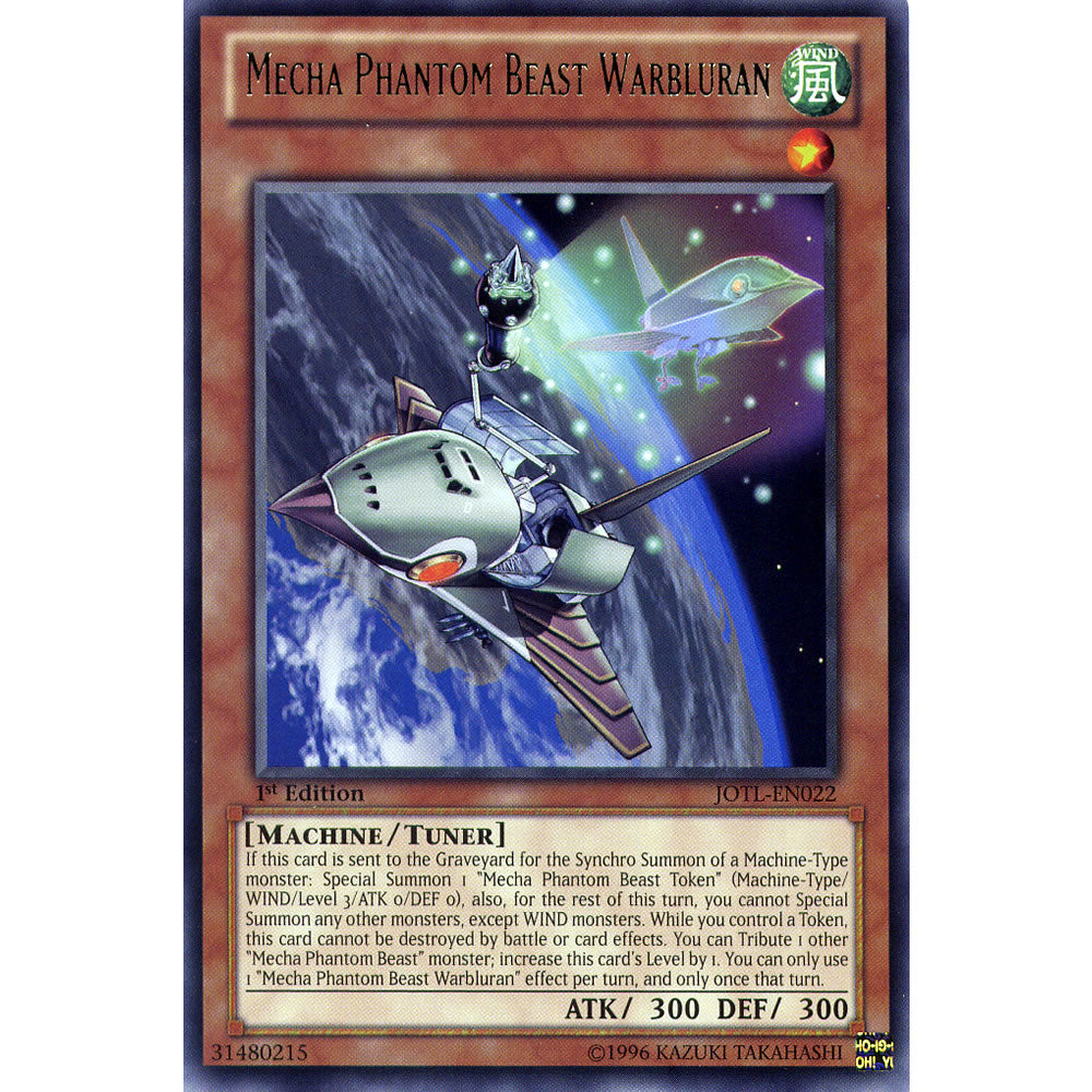 Mecha Phantom Beast Warbluran JOTL-EN022 Yu-Gi-Oh! Card from the Judgment of the Light Set