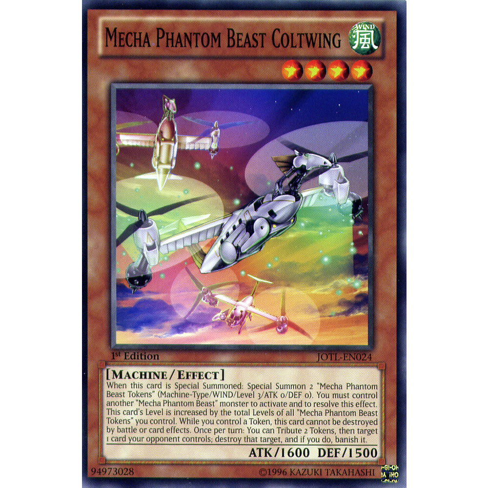 Mecha Phantom Beast Coltwing JOTL-EN024 Yu-Gi-Oh! Card from the Judgment of the Light Set