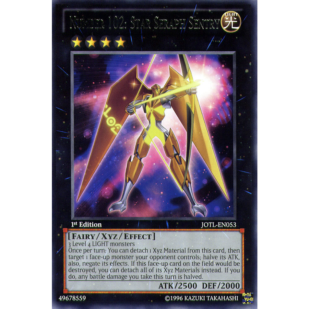 Number 102: Star Seraph Sentry JOTL-EN053 Yu-Gi-Oh! Card from the Judgment of the Light Set