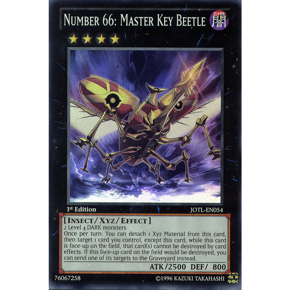 Number 66: Master Key Beetle JOTL-EN054 Yu-Gi-Oh! Card from the Judgment of the Light Set