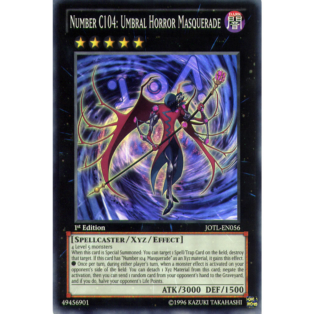 Number C104: Umbral Horror Masquerade JOTL-EN056 Yu-Gi-Oh! Card from the Judgment of the Light Set