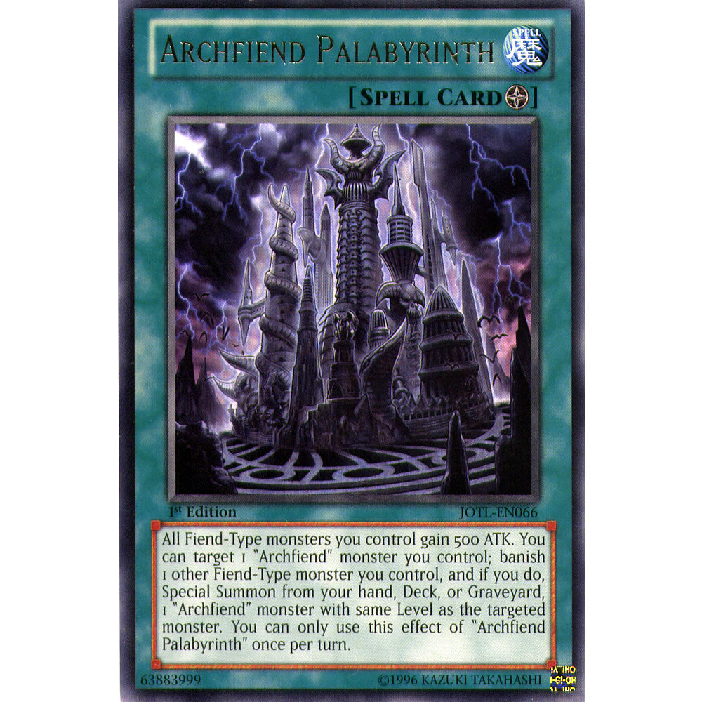 Archfiend Palabyrinth JOTL-EN066 Yu-Gi-Oh! Card from the Judgment of the Light Set